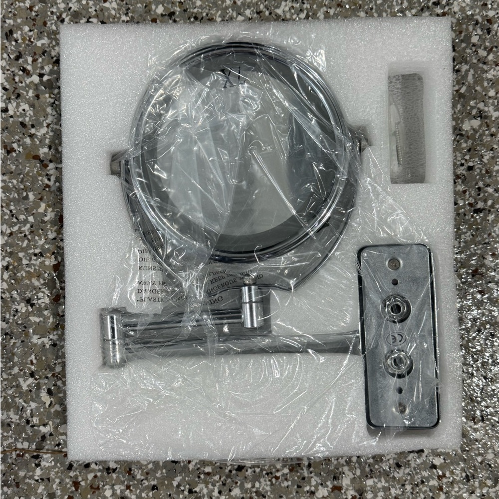 Wall Mount Lighted/Magnified Make Up Mirror